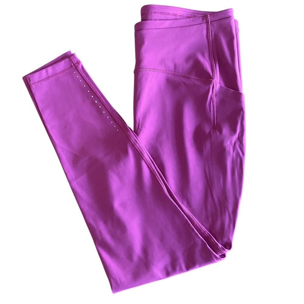 Lululemon Fast And Free Magenta Leggings Women's 12